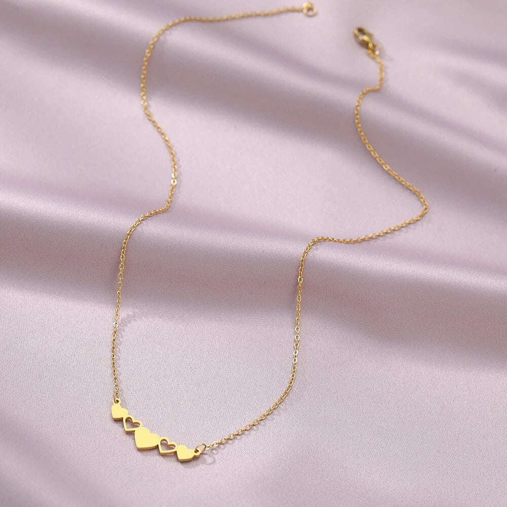 Heart Pendant Gold Necklace