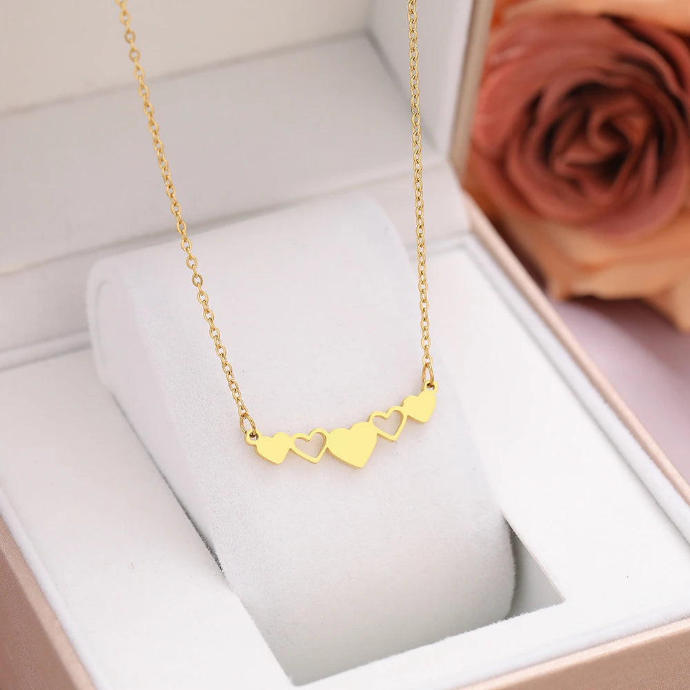 Heart Pendant Gold Necklace