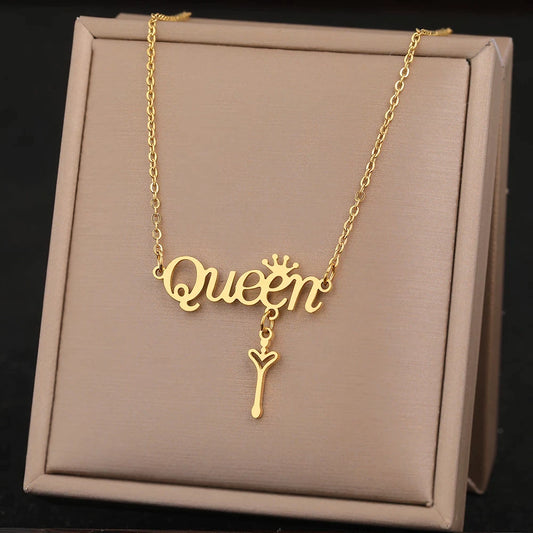 Queen Heart Key Women Necklace