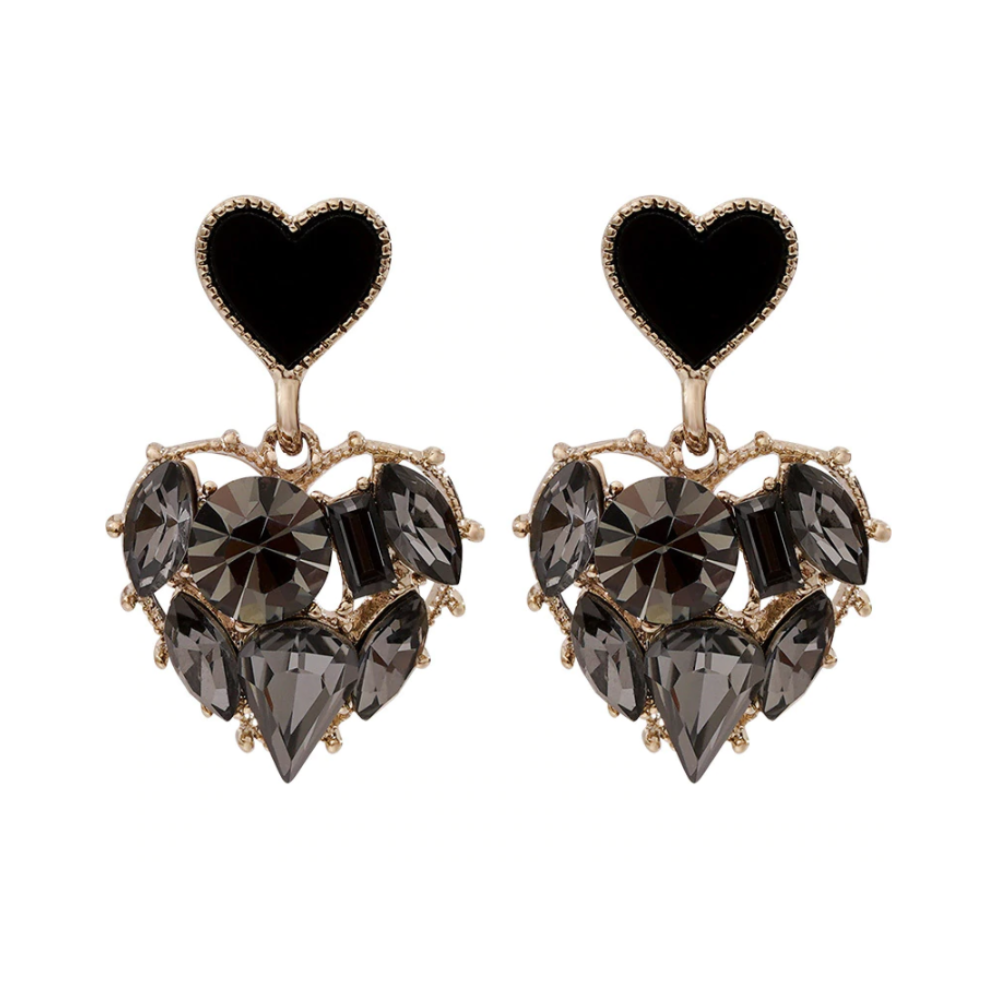 Crystal Love Heart Earrings