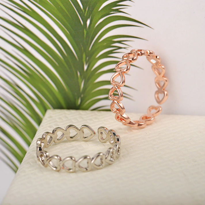 Heart Shape Adjustable Open Ring
