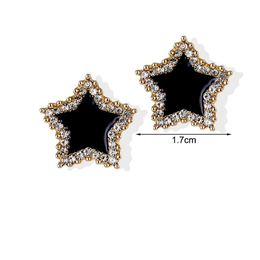 Star Crystal Women Small Stud Earrings