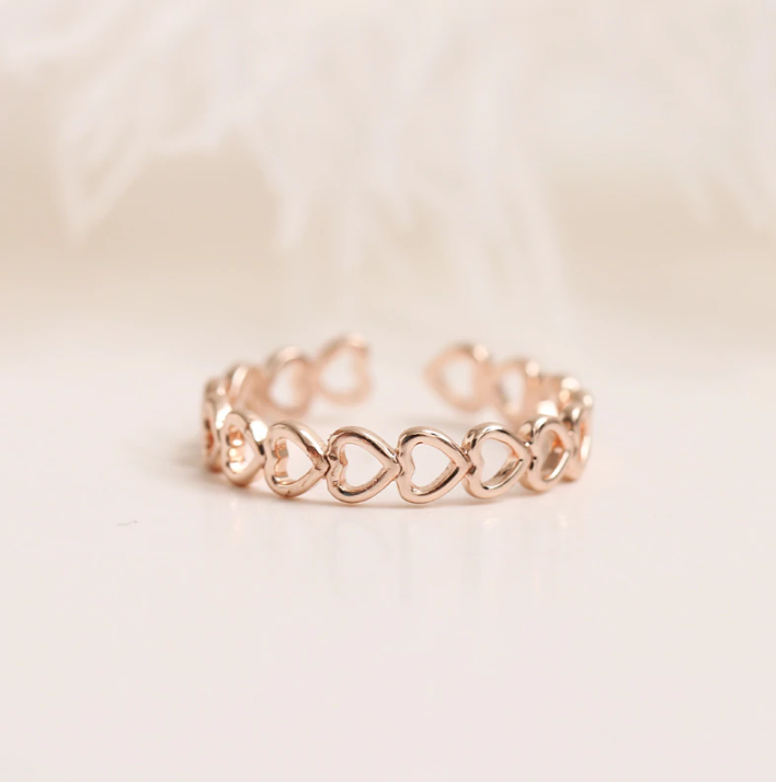 Heart Shape Adjustable Open Ring
