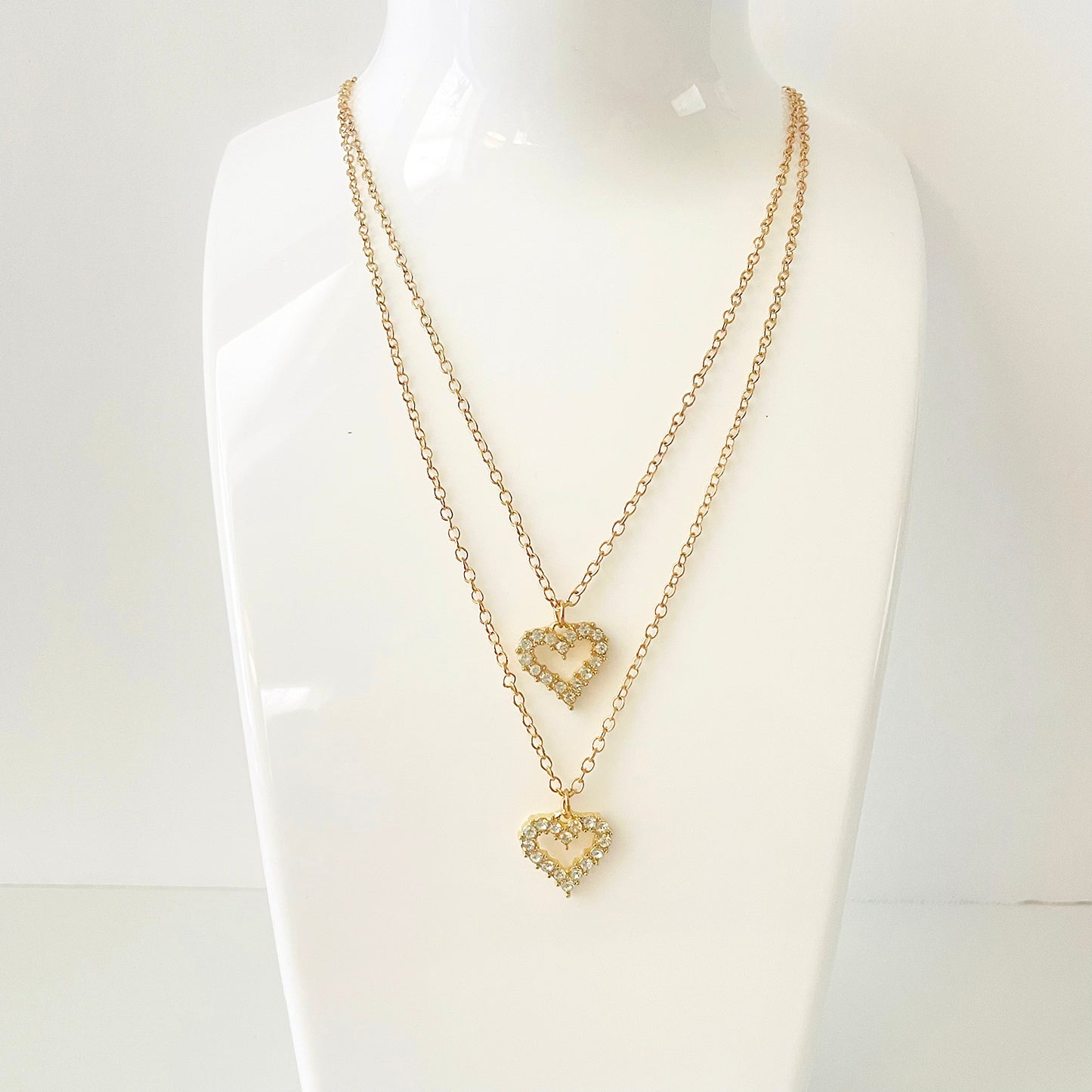 Multilayer Heart Gold Necklace