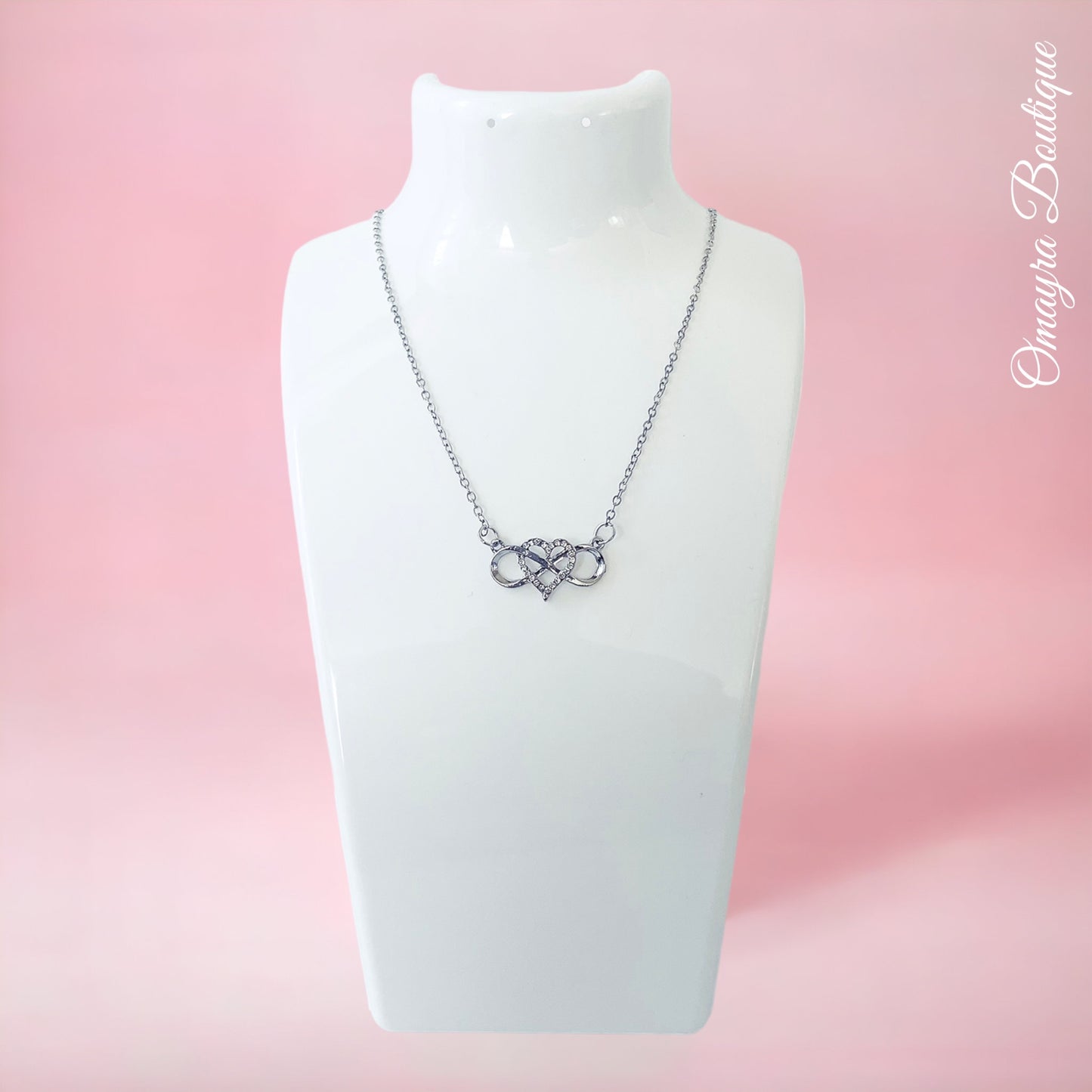 Silver Infinity Forever Love Necklace