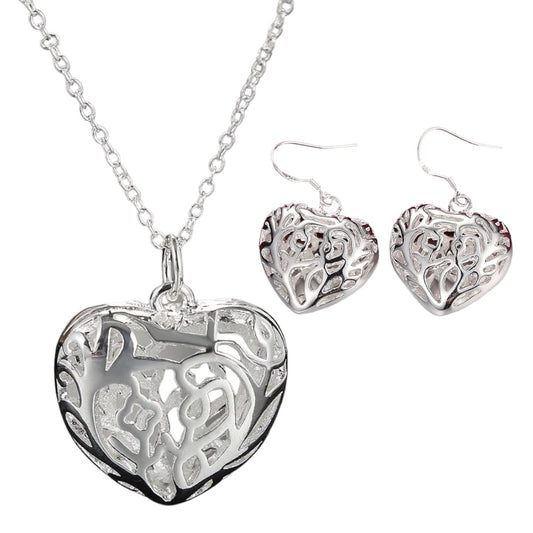 Heart Elegant Necklace & Earring Set