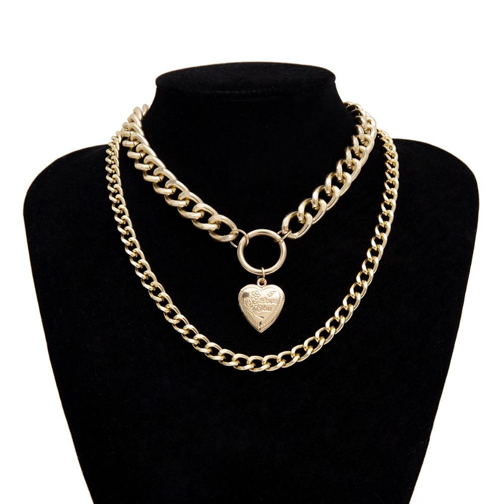 Punk Metal Heart Choker Necklace