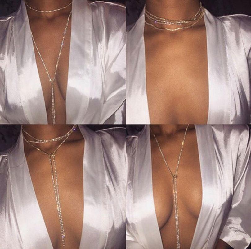 Multi Row Full Crystal Necklace
