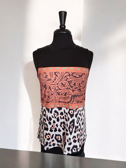 Leopard Multi Color-Block T-shirt
