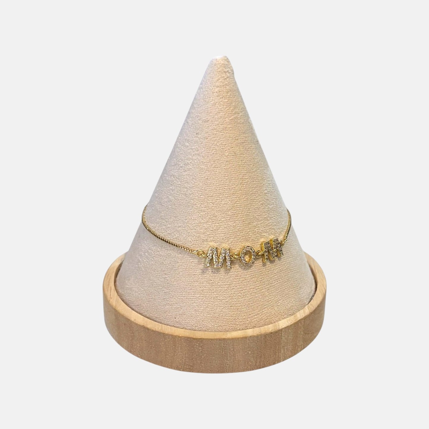 Pulseras de lujo ajustables de oro para mamá