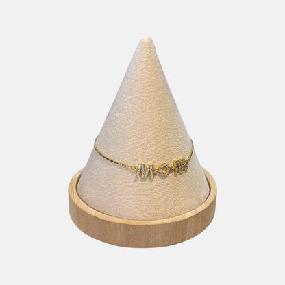 Pulseras de lujo ajustables de oro para mamá