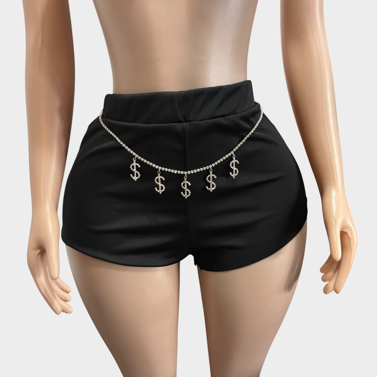 Money Sign Silver Belly Chain