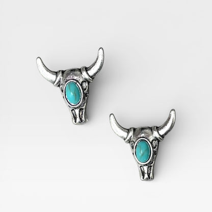 Turquoise Longhorn Studs