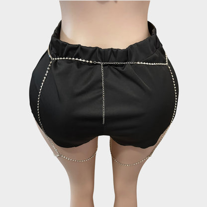 Crystal Silver Thigh Leg Body Chain