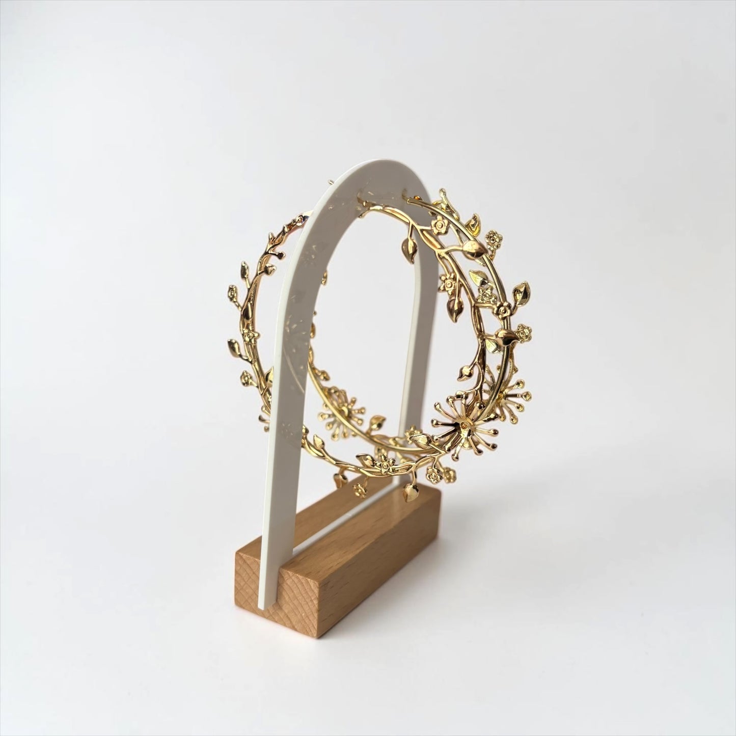 Vintage Floral Hoop Statement Earrings