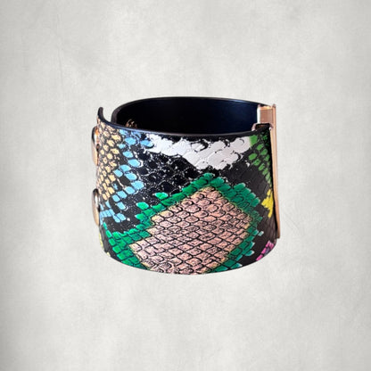 V Shape Wide Charm Cuff Wrap Bracelet