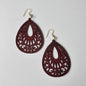 Wood Hollow Out Drop Earrings