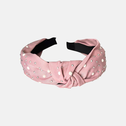 Diadema con perlas brillantes y diamantes de imitación