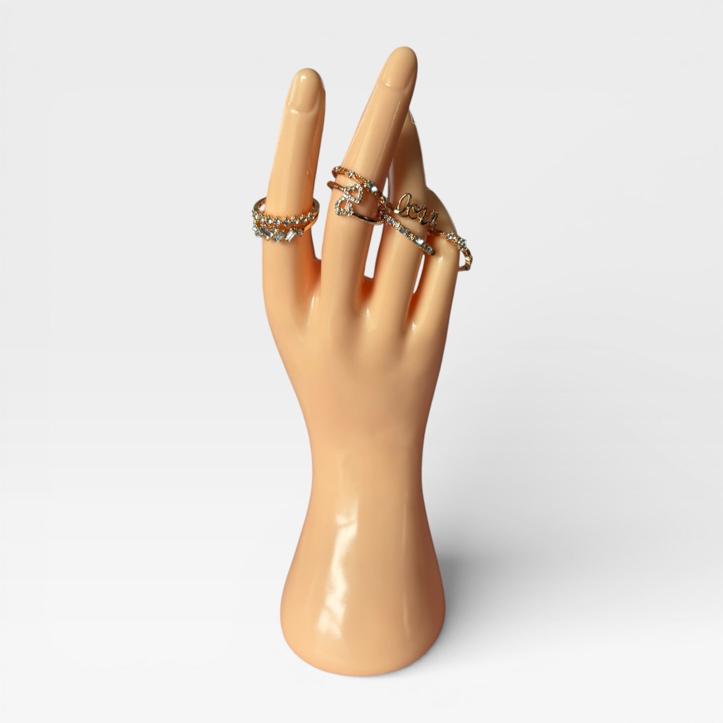 Juego de 7 anillos de oro bohemio