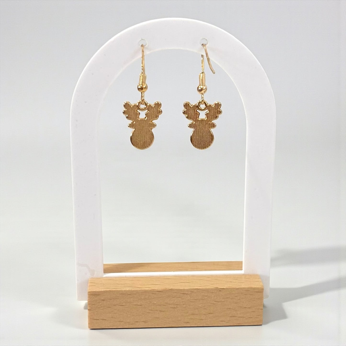 Red White Small Elk Earring