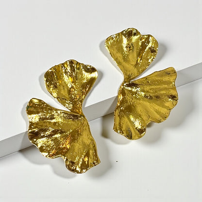 Big Leaf Metal Earring