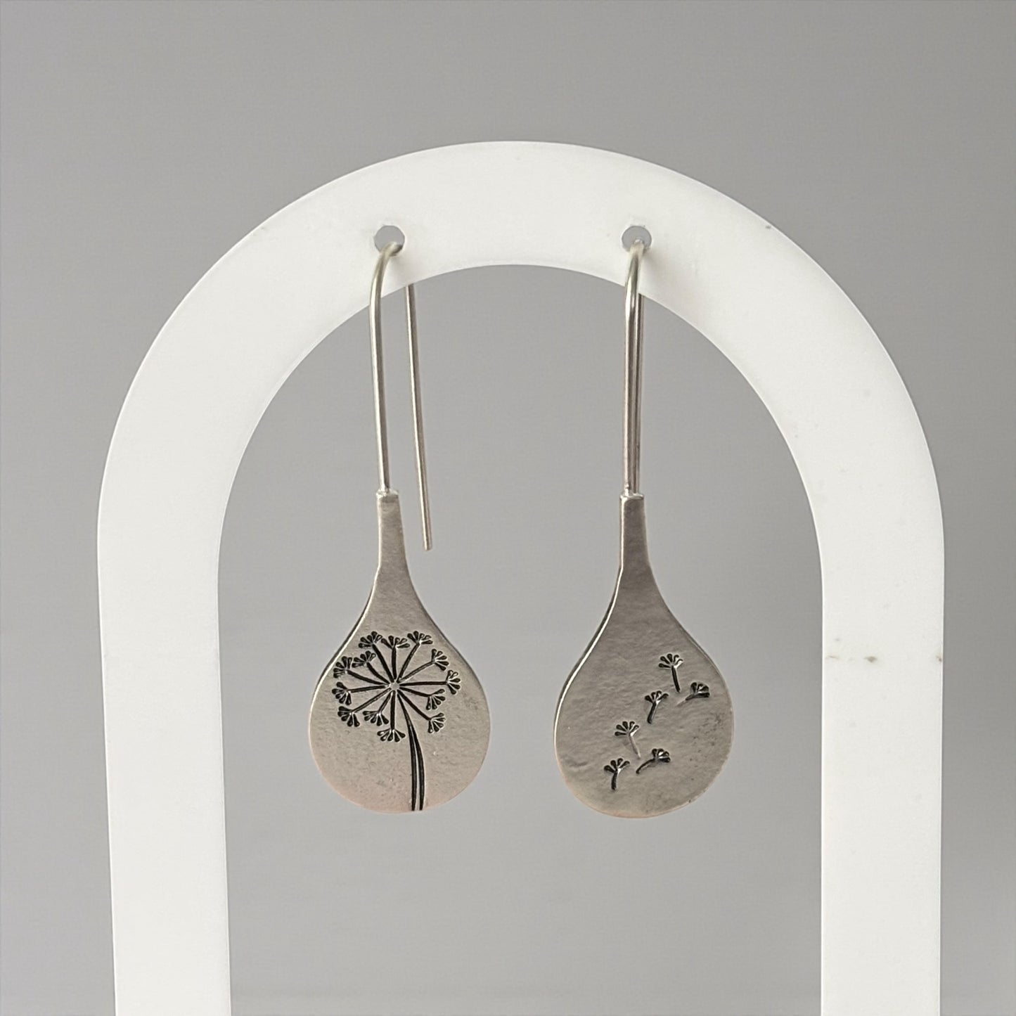 Simple Drop Vintage Silver Earring