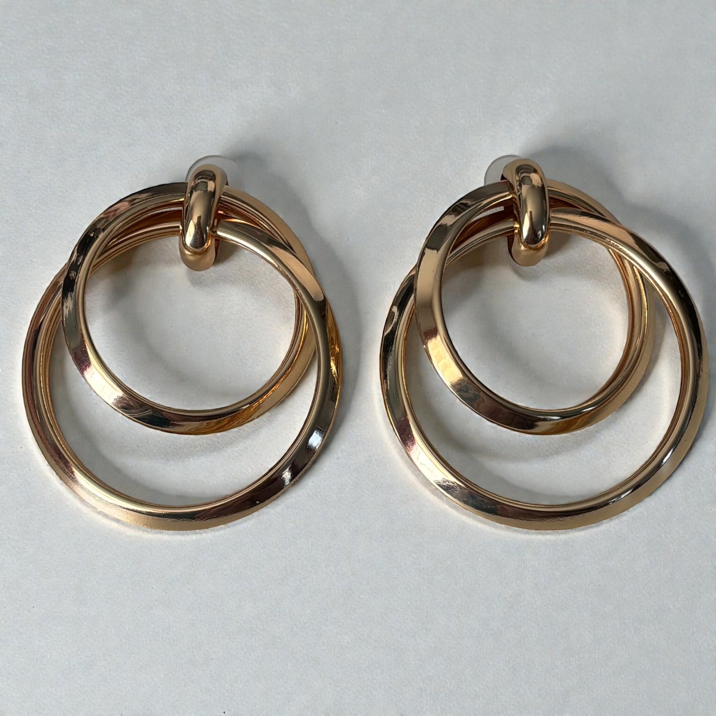 Double Big Gold Earring