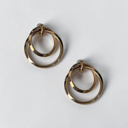 Double Big Gold Earring