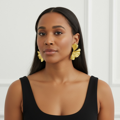 Big Leaf Metal Earring