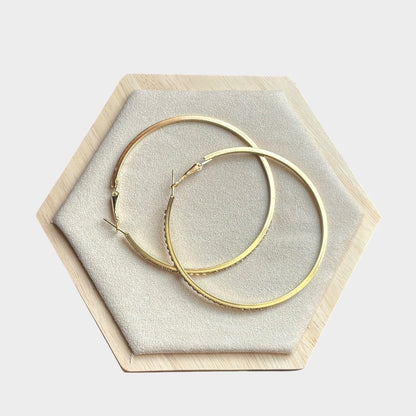 Rhinestone Big Hoop Earrings