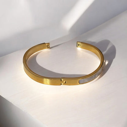 Luxurious Titanium Steel Bangle Bracelet