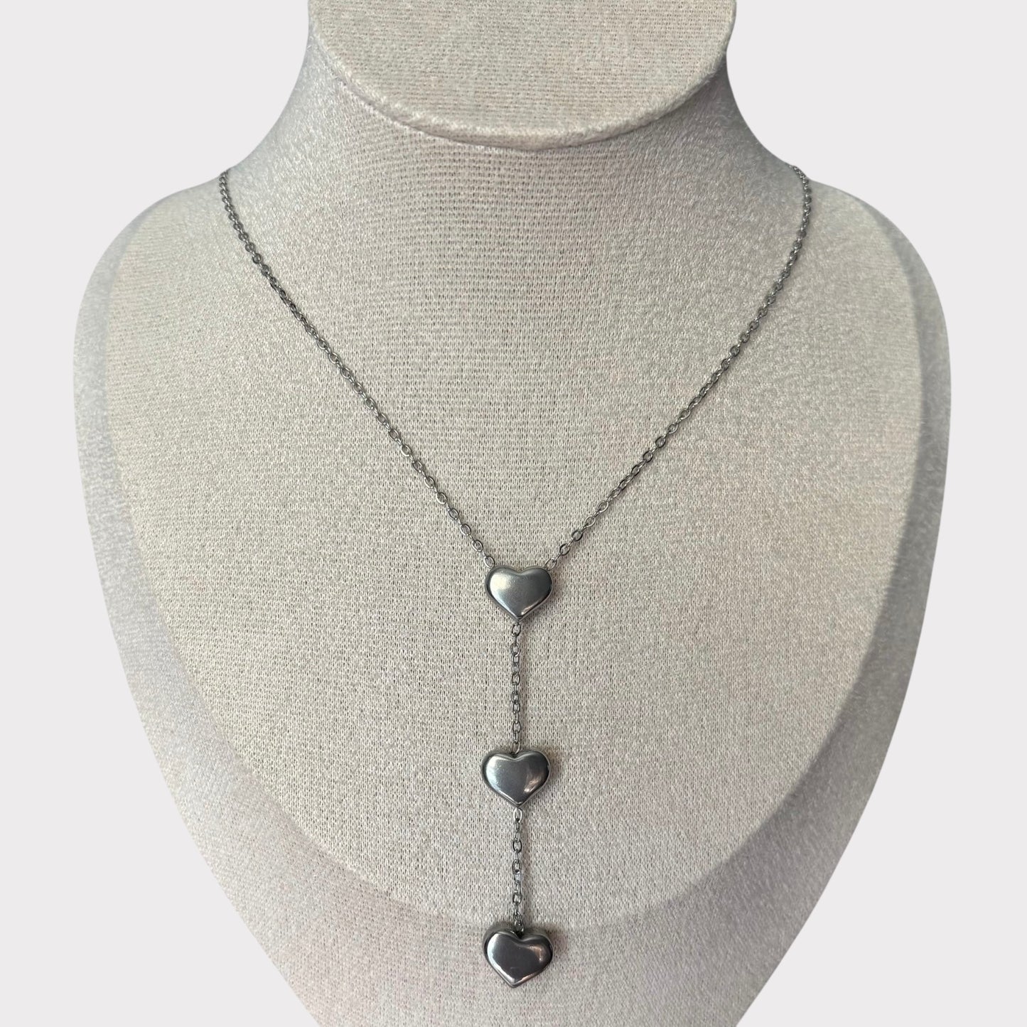 3 Heart Stainless Steel Necklace