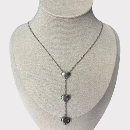 3 Heart Stainless Steel Necklace