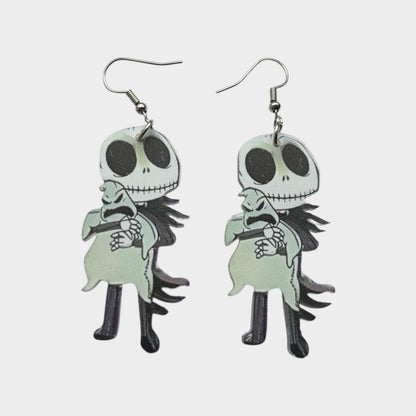Acrylic Ghost Hug Drop Earrings