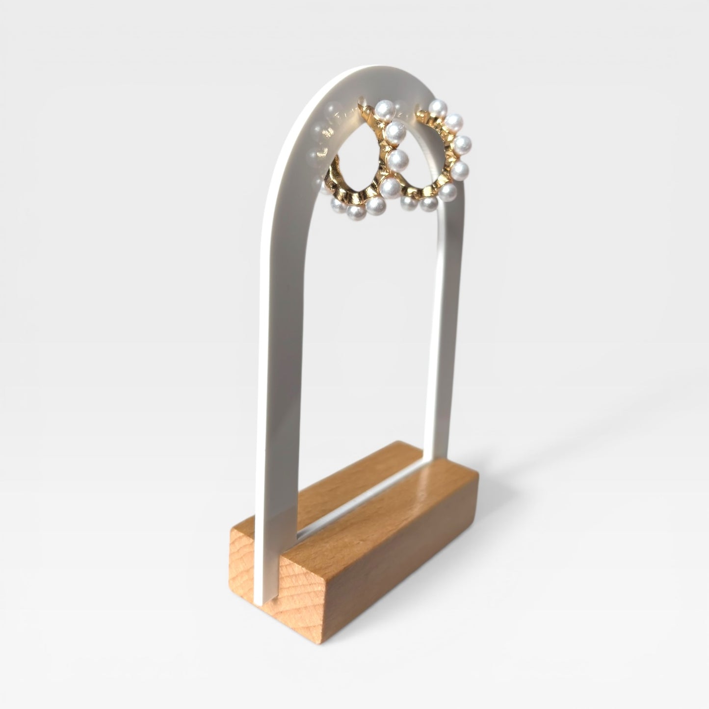 Gold Hoop Earrings with Pearls