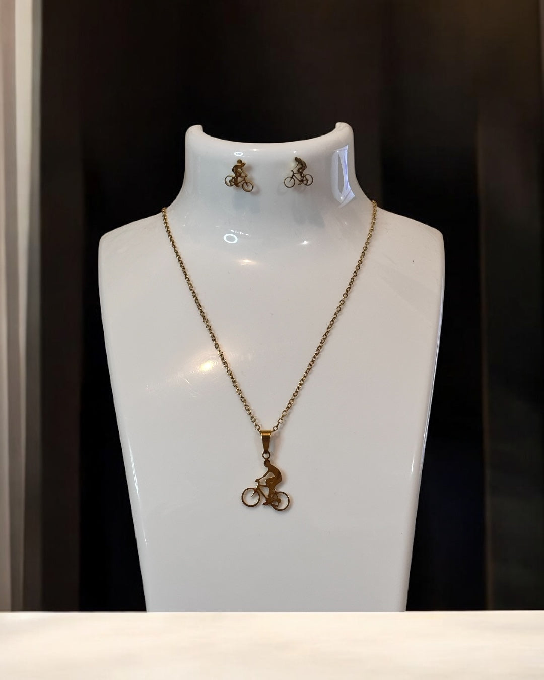 Classic Style Sports Bicycle Jewelry Set
