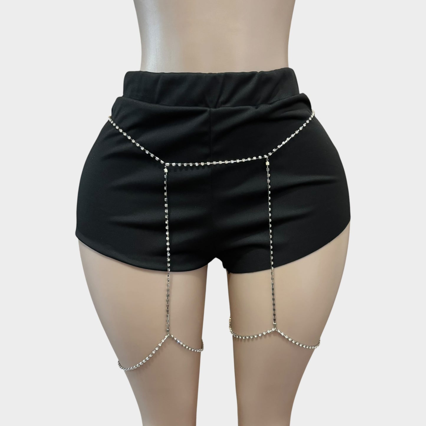 Crystal Silver Thigh Leg Body Chain