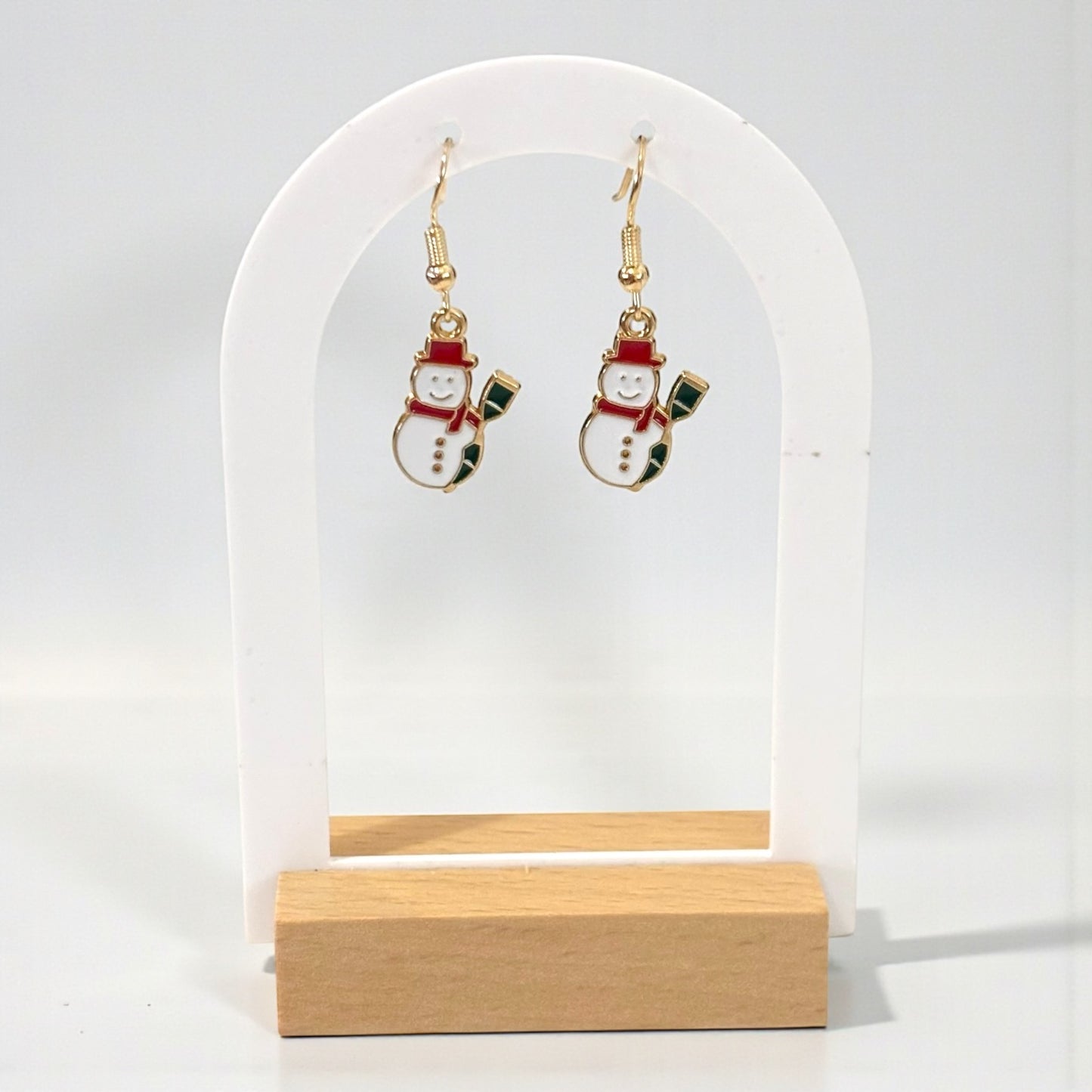 Small Snowman Drop Earring
