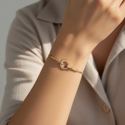 Pulsera de cadena de serpiente redonda