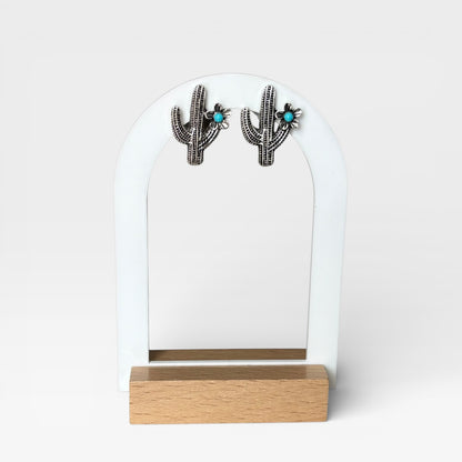 Desert Cactus Turquoise Studs