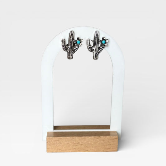 Desert Cactus Turquoise Studs