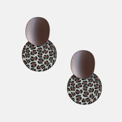 Pendientes colgantes únicos de leopardo