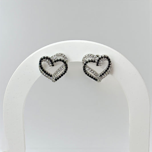 925 Sterling Silver Heart Stud Earring