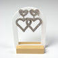 Crystal Double Heart Women Earrings