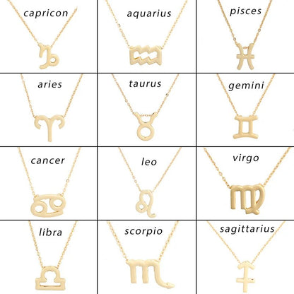 Collar de oro con el signo del zodiaco