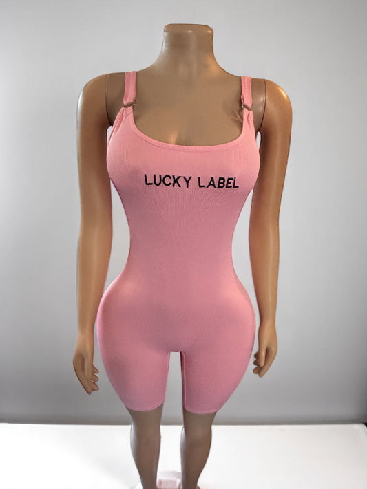 Sleeveless Pink Short Romper