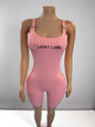 Sleeveless Pink Short Romper
