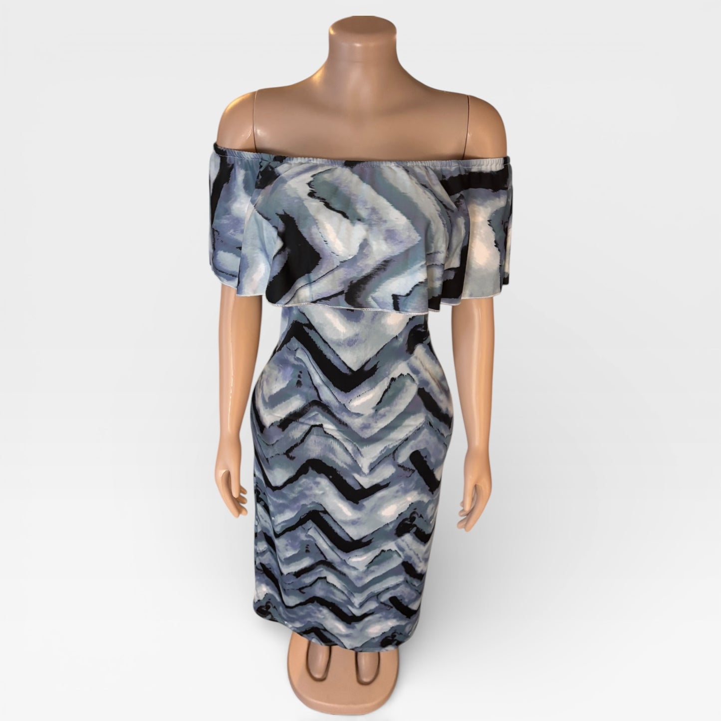 Vestido largo azul marino maxi para mujer