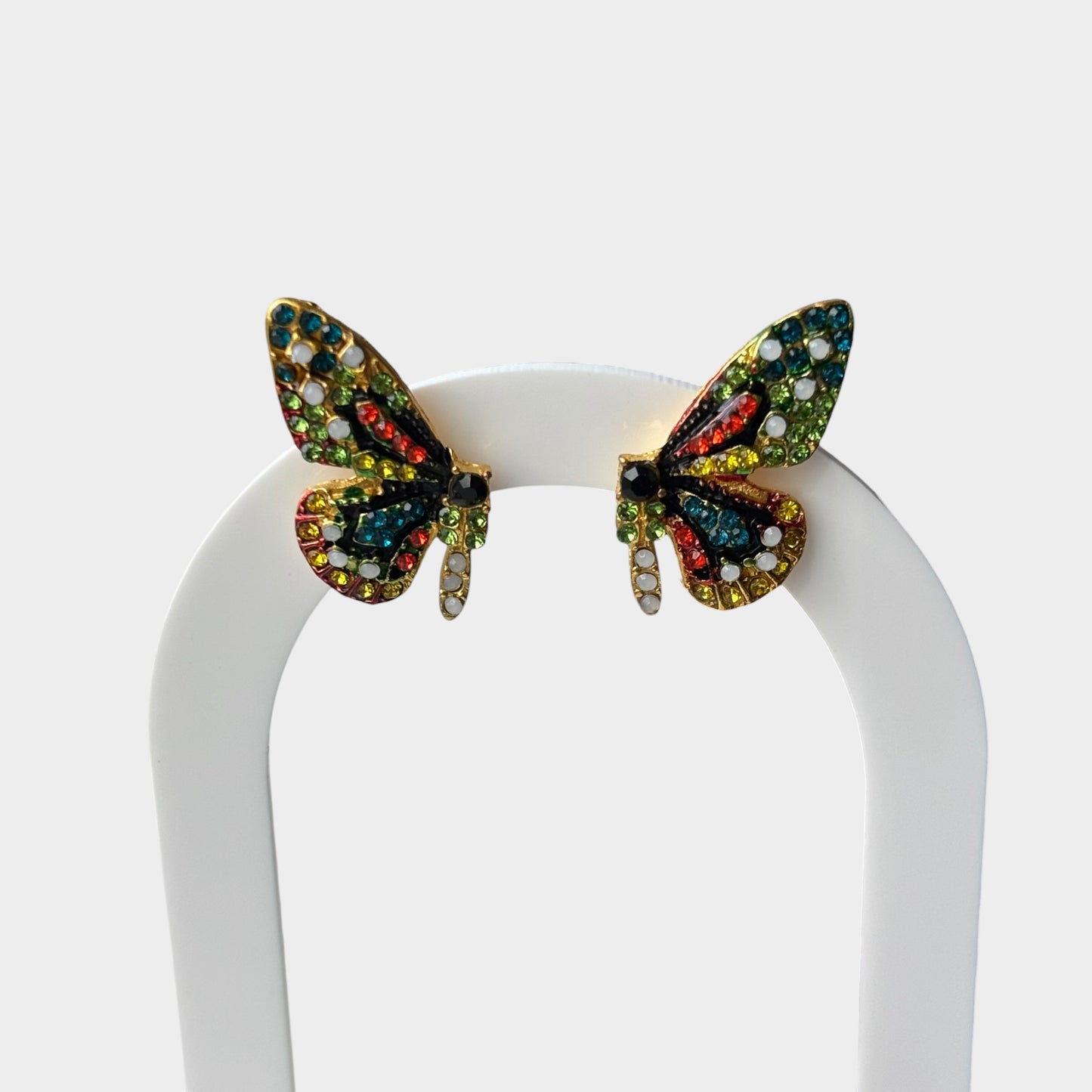 Multicolor Butterfly Stud Earring
