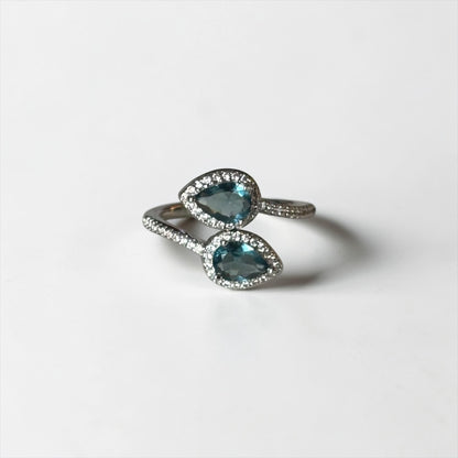 Delicate Adjustable Green Ring